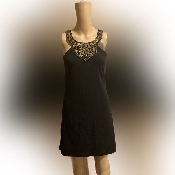 Jenny Han Dresses & Skirts - Jenny Han black beaded evening dress Sz XS